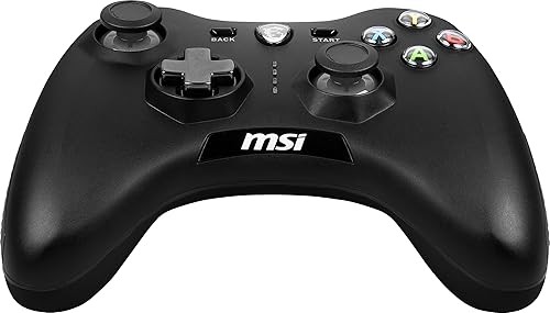 Vista 2 de msi Force GC30V2 - Controlador inalámbrico para juegos, motores de doble vibración, modos de conexión duales, almohadillas D intercambiables, Negro