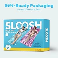 Vista 7 de SLOOSH Inflatable Pool Floats Raft,Floating Lounge for Adults,64x32 inch Swimming Mat Pool Mattress with Headrest,2 Pieces Float Air Mat for Summer