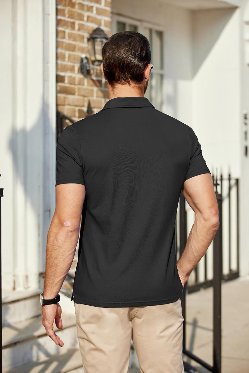 COOFANDY Men's Polo Shirts Short Sleeve Pique Jersey Golf Shirt Casual Summer Collared T-Shirts - Image 8