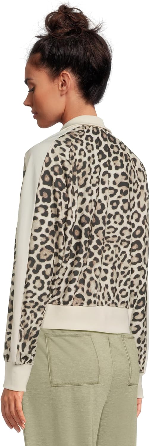 PUMA Womens T7 Leo Luxe Leopard Print Short Athletic Outerwear Casual - Beige