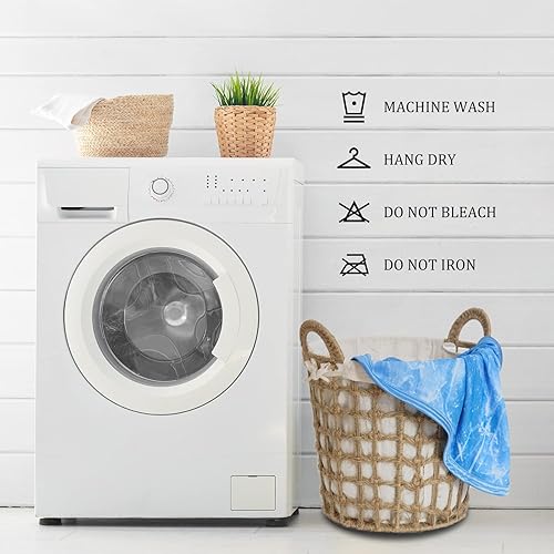 Miniatura 8 de HOMFINE Manta refrescante de teñido anudado con efecto frío de doble cara, manta de verano ligera y transpirable para cama, transfiere calor para