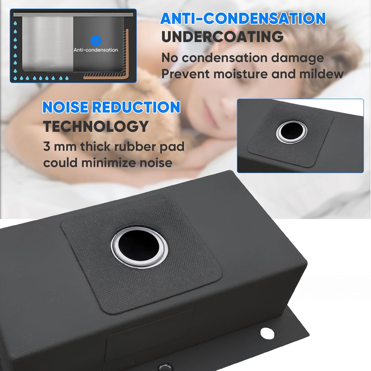 Black Drop in Kitchen Sink, 30x18 Inch Stainless Steel Single Bowl Kitchen Sinks, Topmount 18 Gauge Metal Laundry Sink with Drain Basket and Strainer Mesh Set