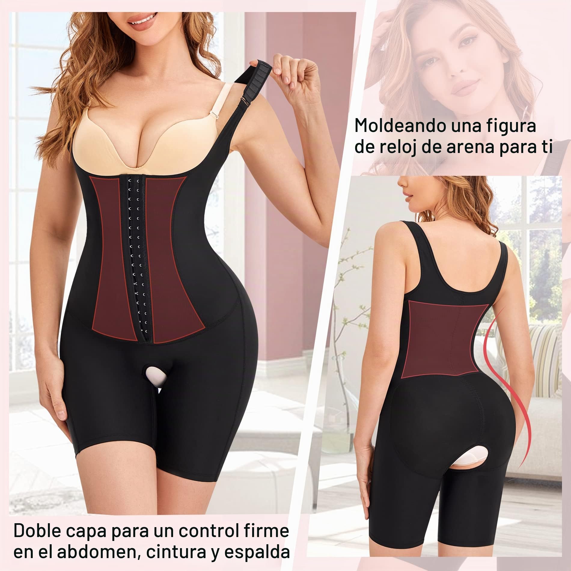 Gotoly Fajas Reductoras Mujer Abdomen Body Reductor Bodies Moldeadores Control de Barriga Levanta Glúteos Fajas Colombianas Shapewear Bodysuit