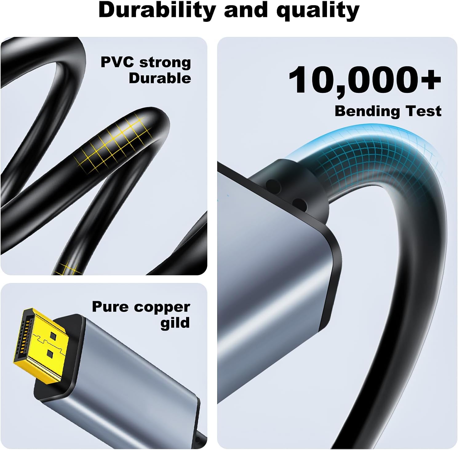 Kumiho 6FT HDMI to DisplayPort Cable 4K60Hz High Speed HDMI Male to Display Port Male Converter Cable for PC Graphics Card Laptop PS5/4(Non-Bidirectional)