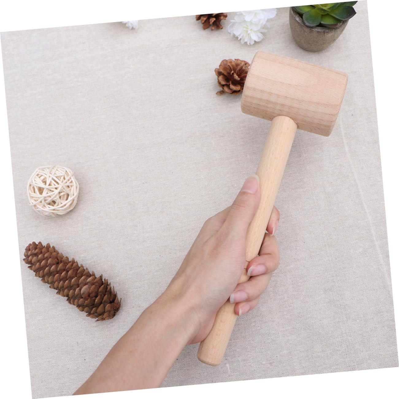 VILLCASE 1pc Wooden Wood Mallet Wooden Mallet Leathercraft Hammer Leathercraft Carving Hammer