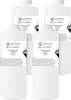 Lab Alley Propionic Acid, Liquid, FCC/Food Grade, Kosher Certified, Halal (1 Gallon Total (Pack of 4 x 1 Quart Bottles))