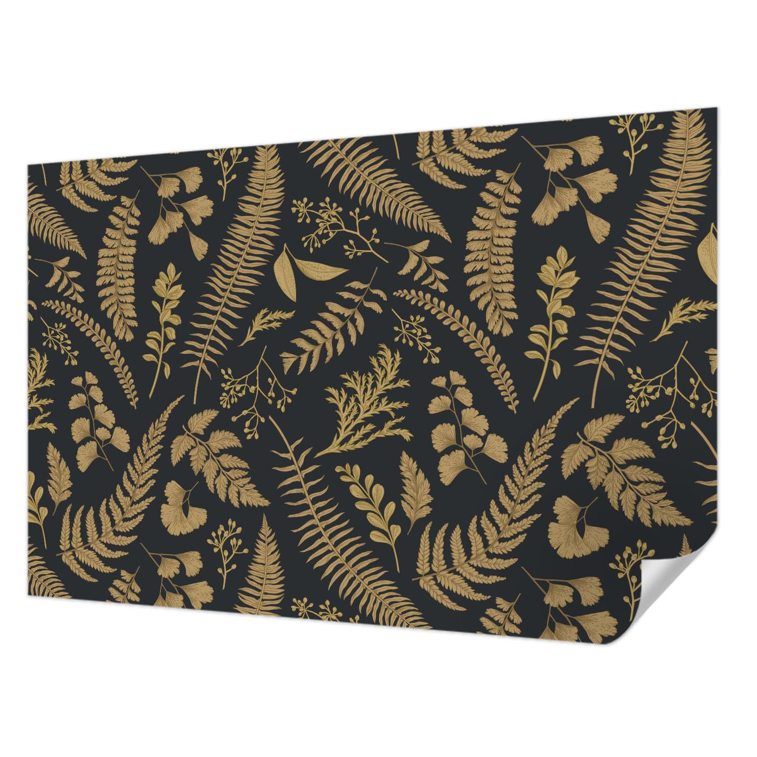 Décor mural adhésif 104x70 cm feuilles botaniques Tulup papier peint