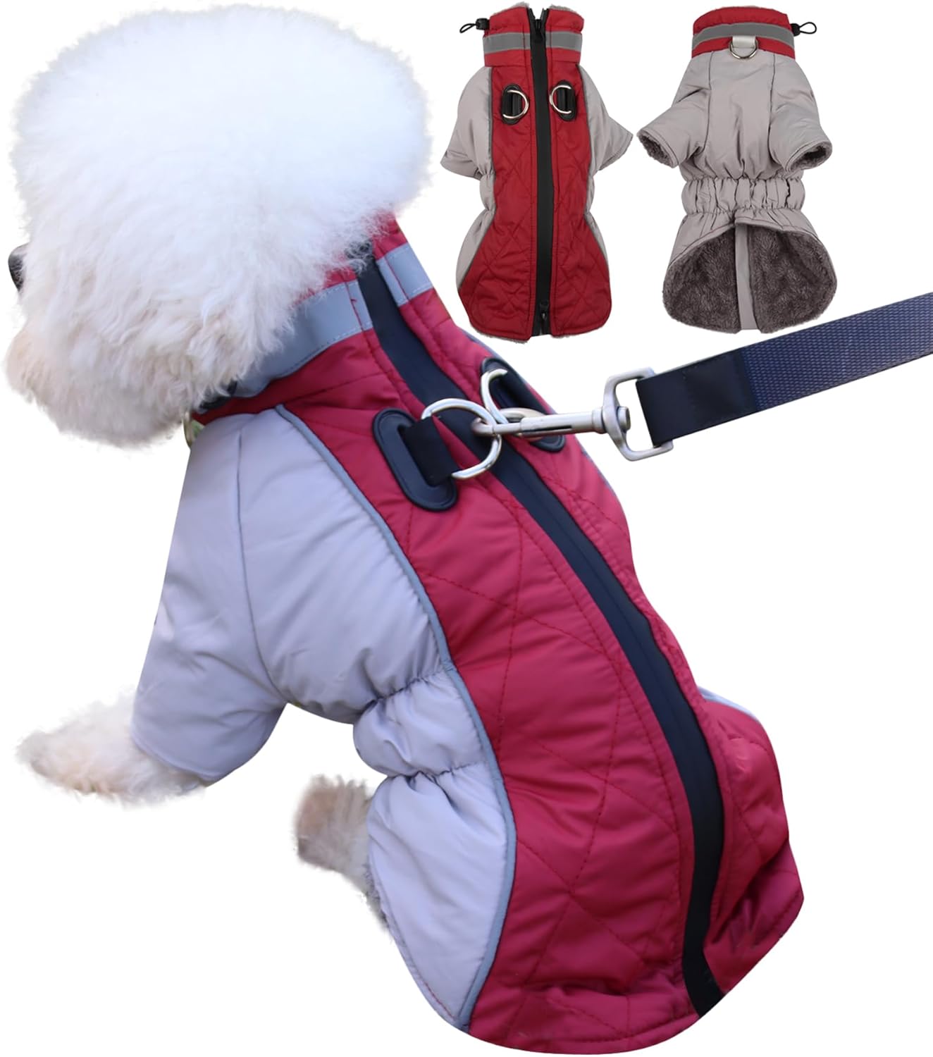 Susunyloviy Dog Coat Harness Built in DRing for Small