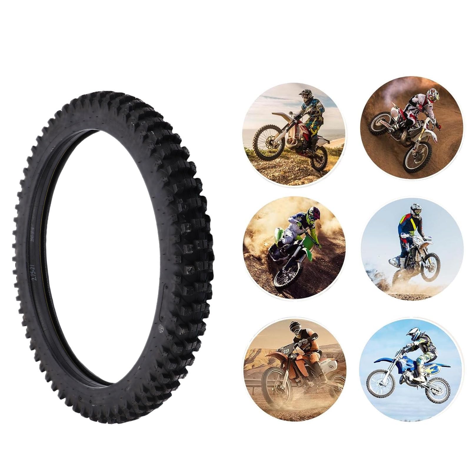 Ausla Przednia Opona Rowerowa z rurką wewnętrzną, 80/15-21 z 2,75-21 Wymiana Rurki do Drogi Bike Motocross Enduro
