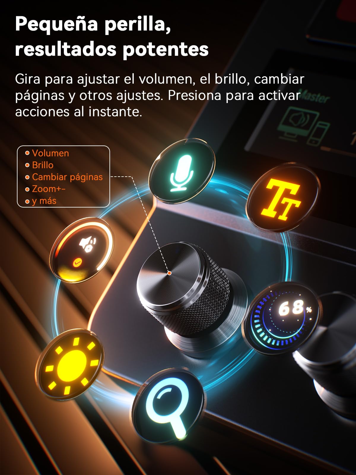 STREONOR Stream Controller Pro S10 Stream Control Deck con 10 teclas personalizadas y pantalla táctil deslizante con 4 perillas ajustables para transmisión, creadores de contenido, juegos, PC y Mac