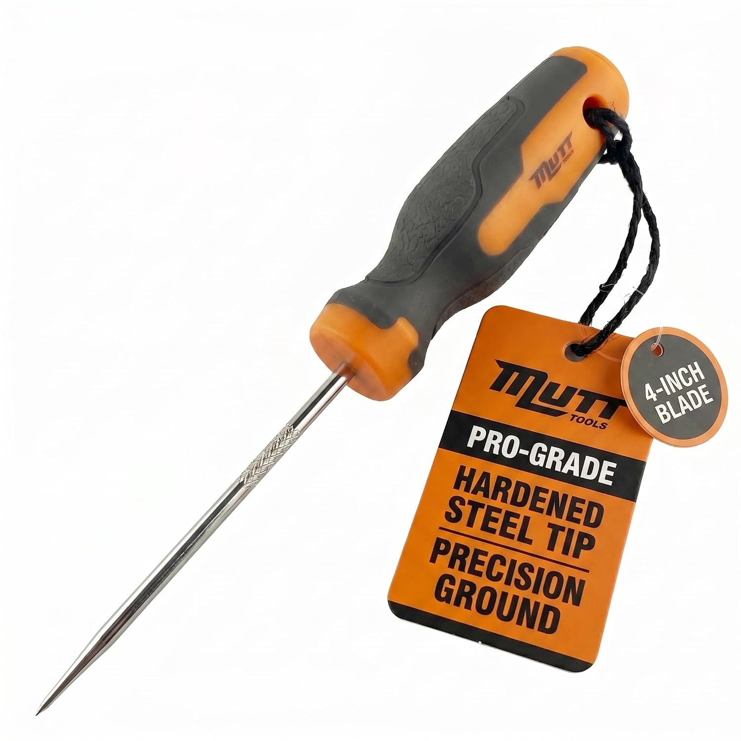 Mutt Tools 4 Inch Scratch Awl Tool for Leather Working and Bookbinding - Professional Awl Punch for Precise Marking and Hole Making in Leather, Wood and Plastic Projects