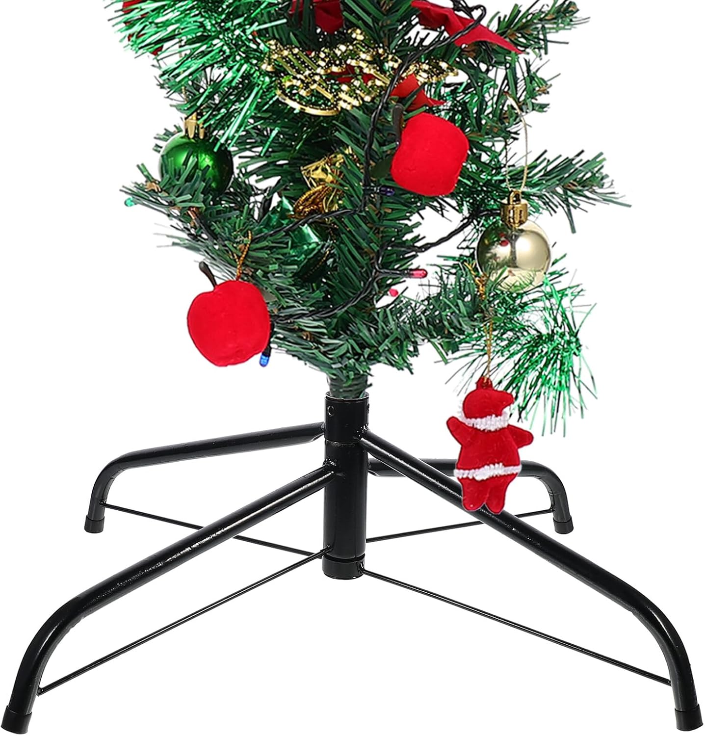 Christmas Tree Stand Metal Base 50cm for 2.2cm Pole Green Xmas Tree Holder Rack Suitable for Seasonal Décor