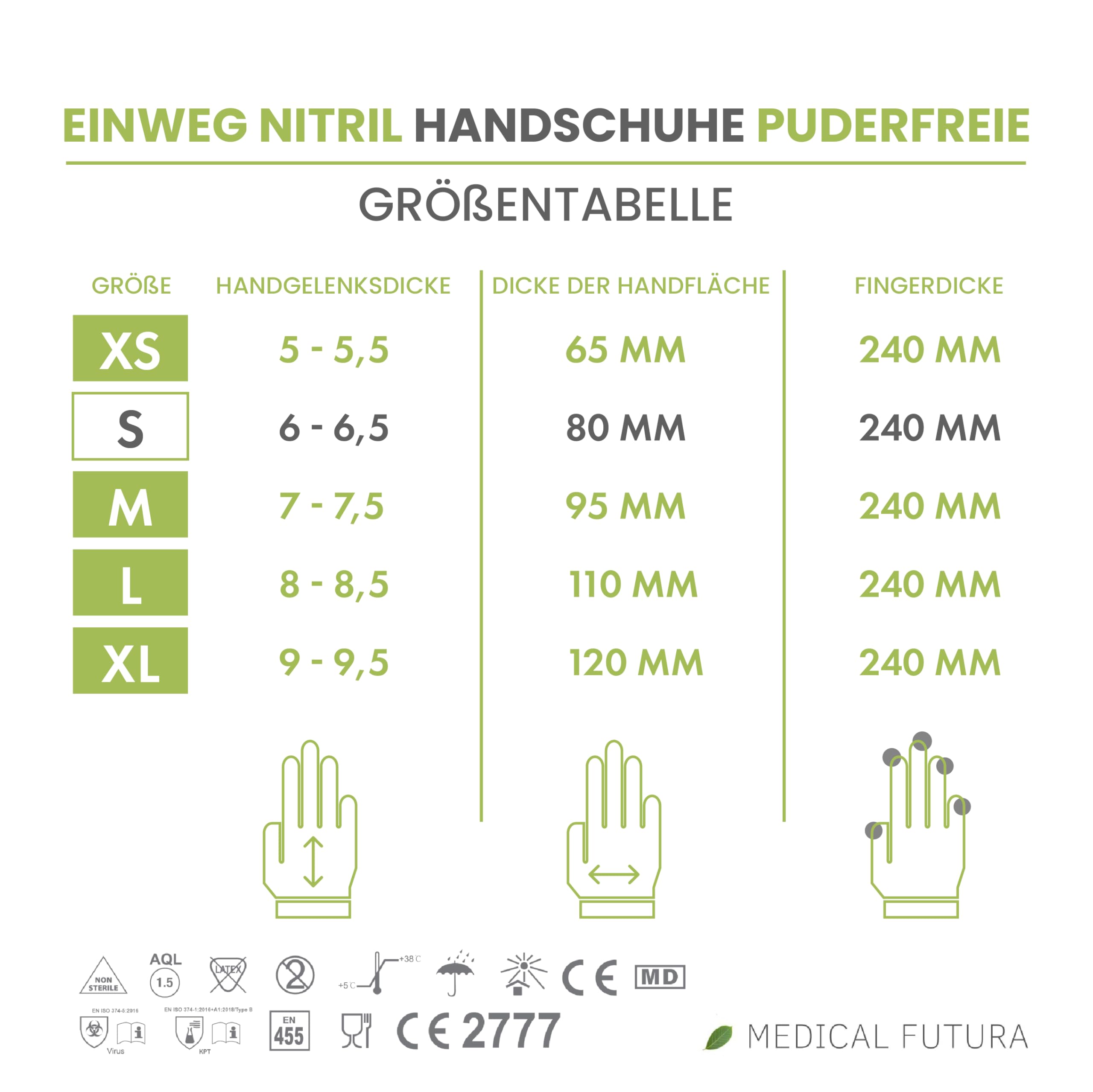 1000 Nitrilhandschuhe S Schwarz Einweghandschuhe Anallergisch 4.0g, Puderfrei, Latexfrei, Für Kosmetiker, Tätowierer, Werkstätten, Lebensmittelverarbeitung (S, Schwarz)