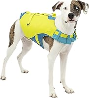 Kurgo Surf n' Turf Dog Life Jacket: Adjustable Reflective PFD Vest for Small/Medium/Large Dogs (Yellow/Blue, Small)