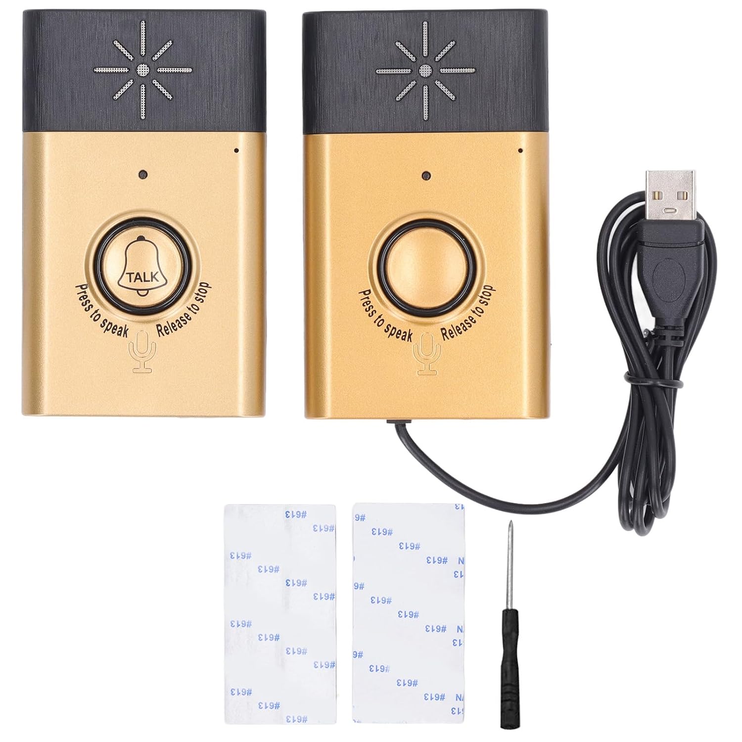 Wireless Voice Doorbell Intercom for Office and Industrial Facilities - Two Way Electronic Communication System with 200 Meter Transmission Range - Security Intercom with 6 Month