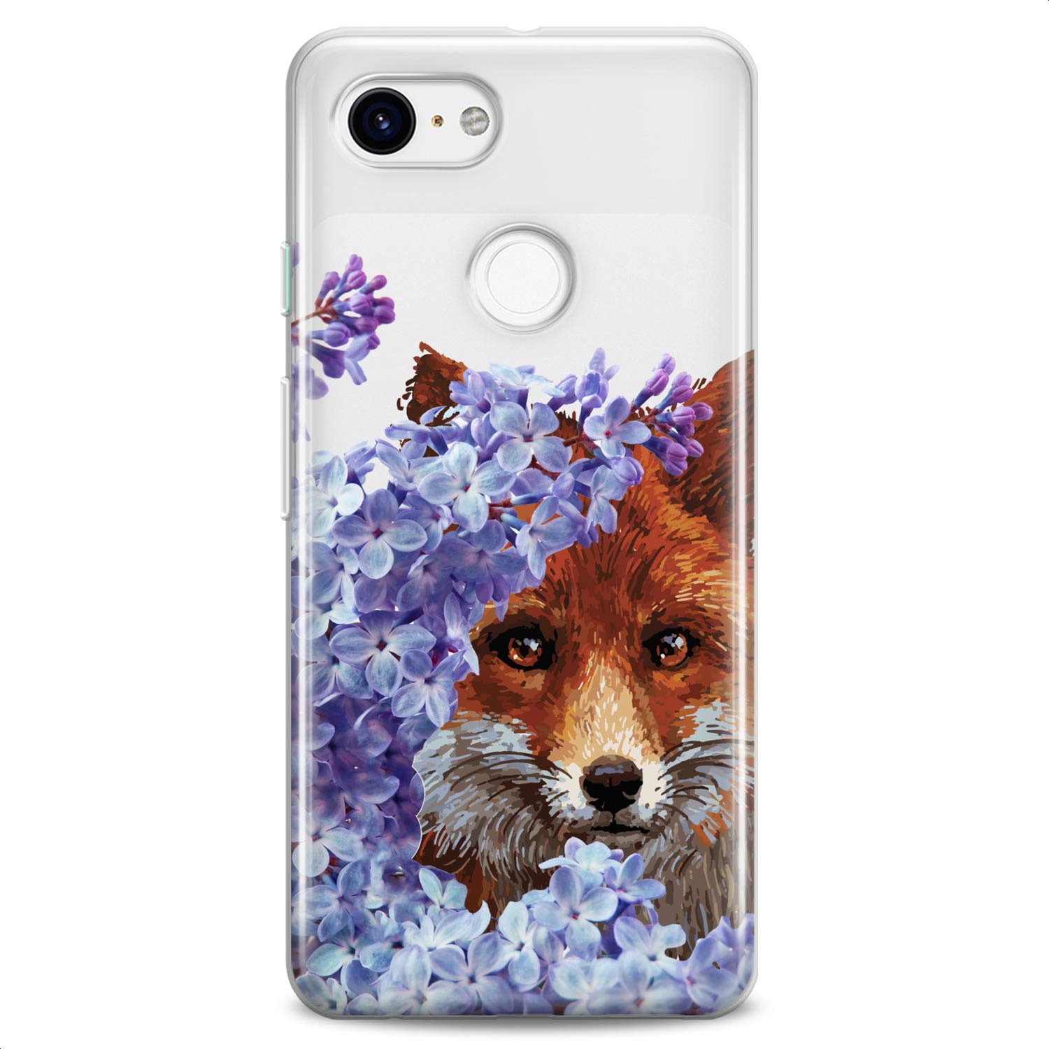 Cavka TPU Case Compatible for Google Pixel 9 8 Pro 7a 6a 5a XL 4a 5G 2 XL 3 XL 3a Floral Fox Clear Woman Flexible Silicone Slim fit Colorful Cute