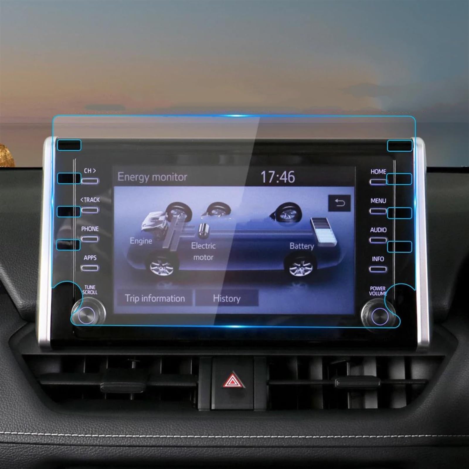 Ochraniacz ekranu ze szkła hartowanego Carplay Automoties do RAV4 2021