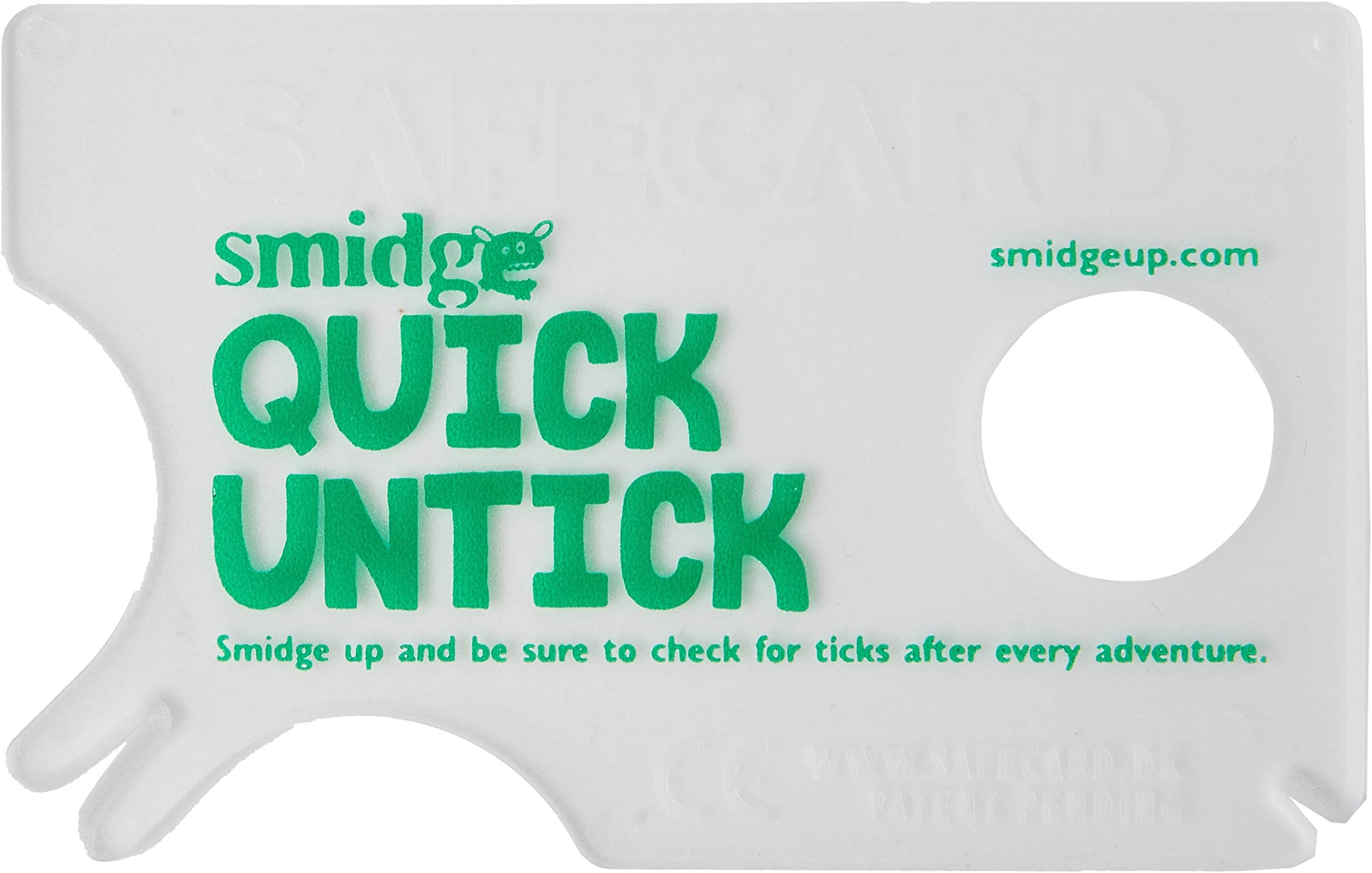 Unisex's Tick Removing Card, Green, one size