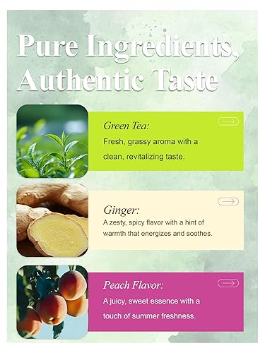 Miniatura 33 de LOOMICA Bolsas de té de cúrcuma y jengibre, sin cafeína, mezcla de hierbas 100% natural, cálida y picante con cúrcuma picante y jengibre para mayor