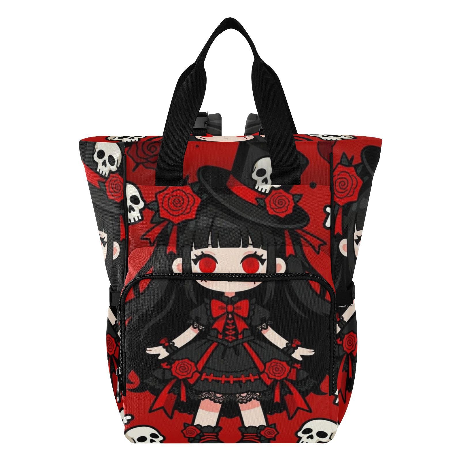 plecak na pieluchy gotycka dziewczyna z czerwonymi oczami Anime Art