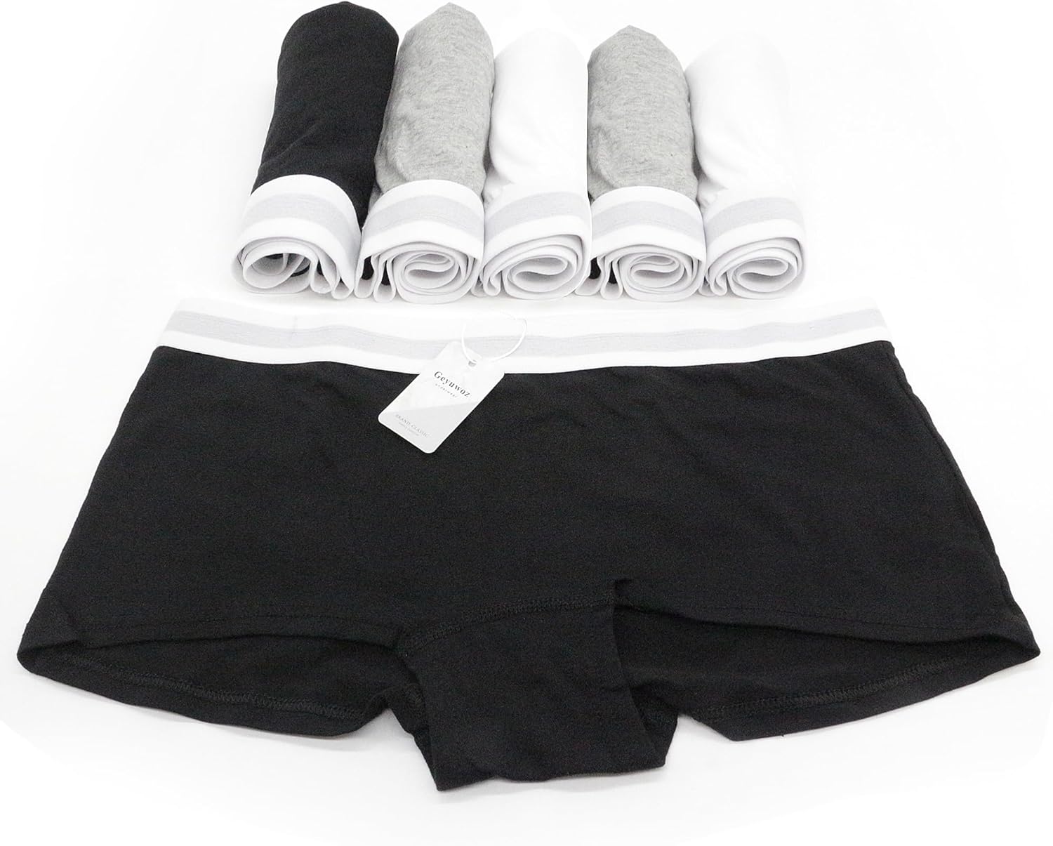 Geyuwoz Women's Underwear Cotton Boyshort for Women Boxer Shorts Ladies Stretchy Panties Boyshorts Waistband - Image 6