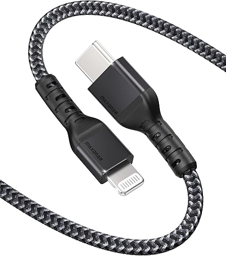 USB C auf Lightning Kabel 2m Maxonar[Apple MFi-zertifiziert]iPhone-Ladekabel Nyl
