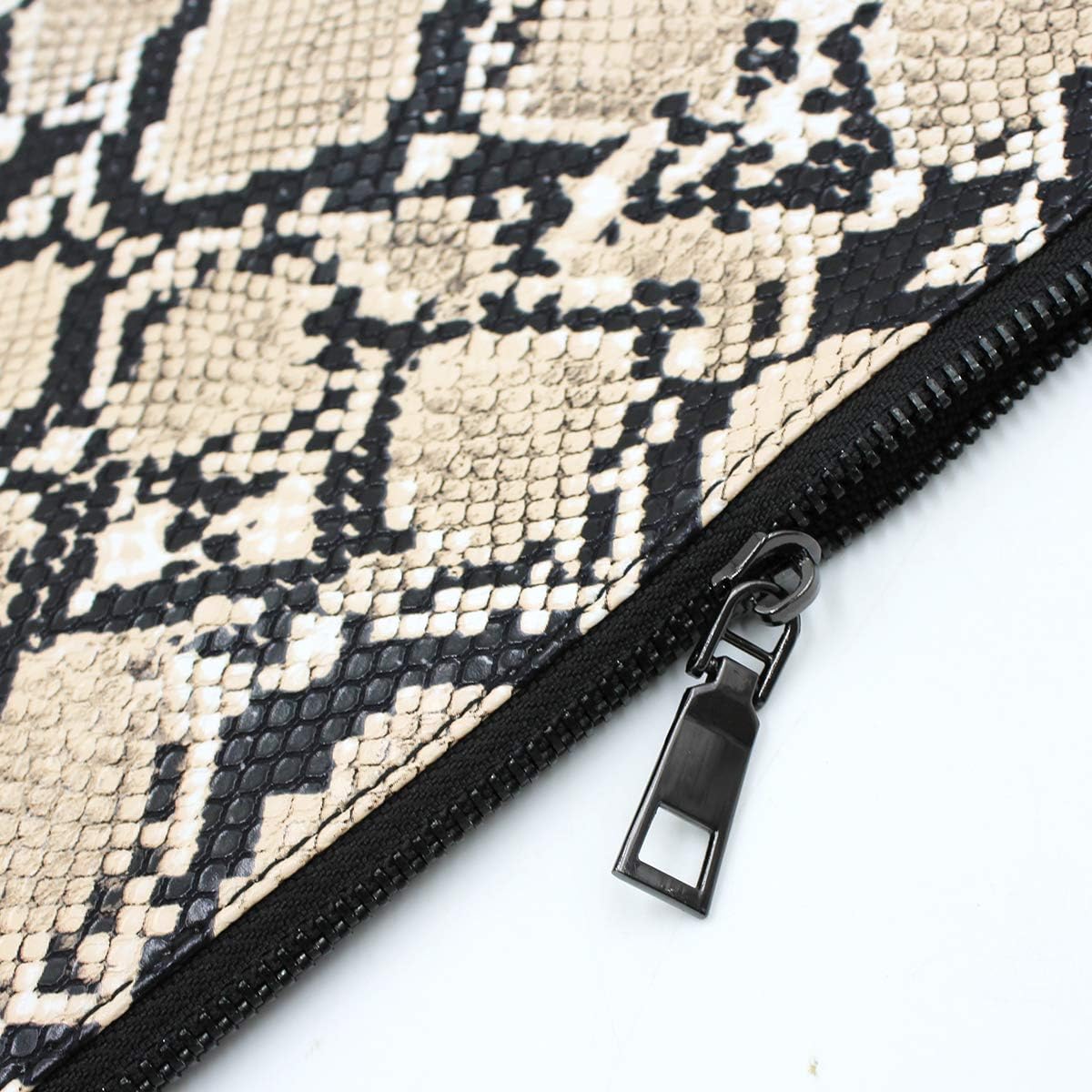 Suillty Women's Oversized Snakeskin Clutch Envelope Bag Messenger Handbag Tote Wristlet Bag - Image 5