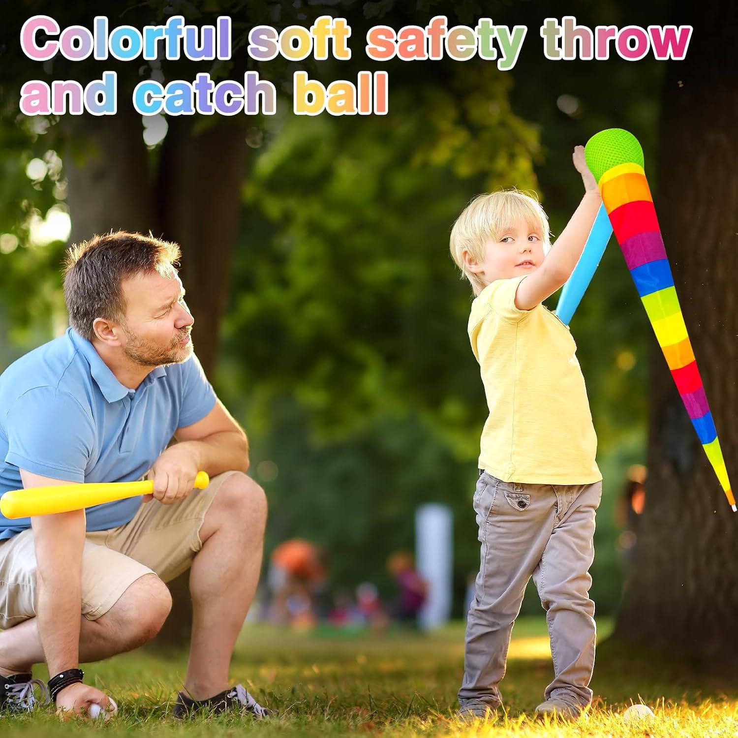 3 Pcs 25.6 Inch Comet Balls with Rainbow Tail, Soft Throwing and Catching Balls for Sensory Training and Coordination