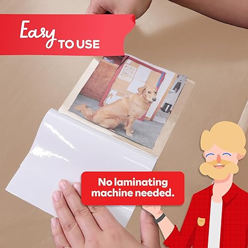 Vista 18 de XFasten Hojas laminadoras autoadhesivas, 9 x 12 pulgadas (paquete de 50), 4.76 pulgadas de grosor