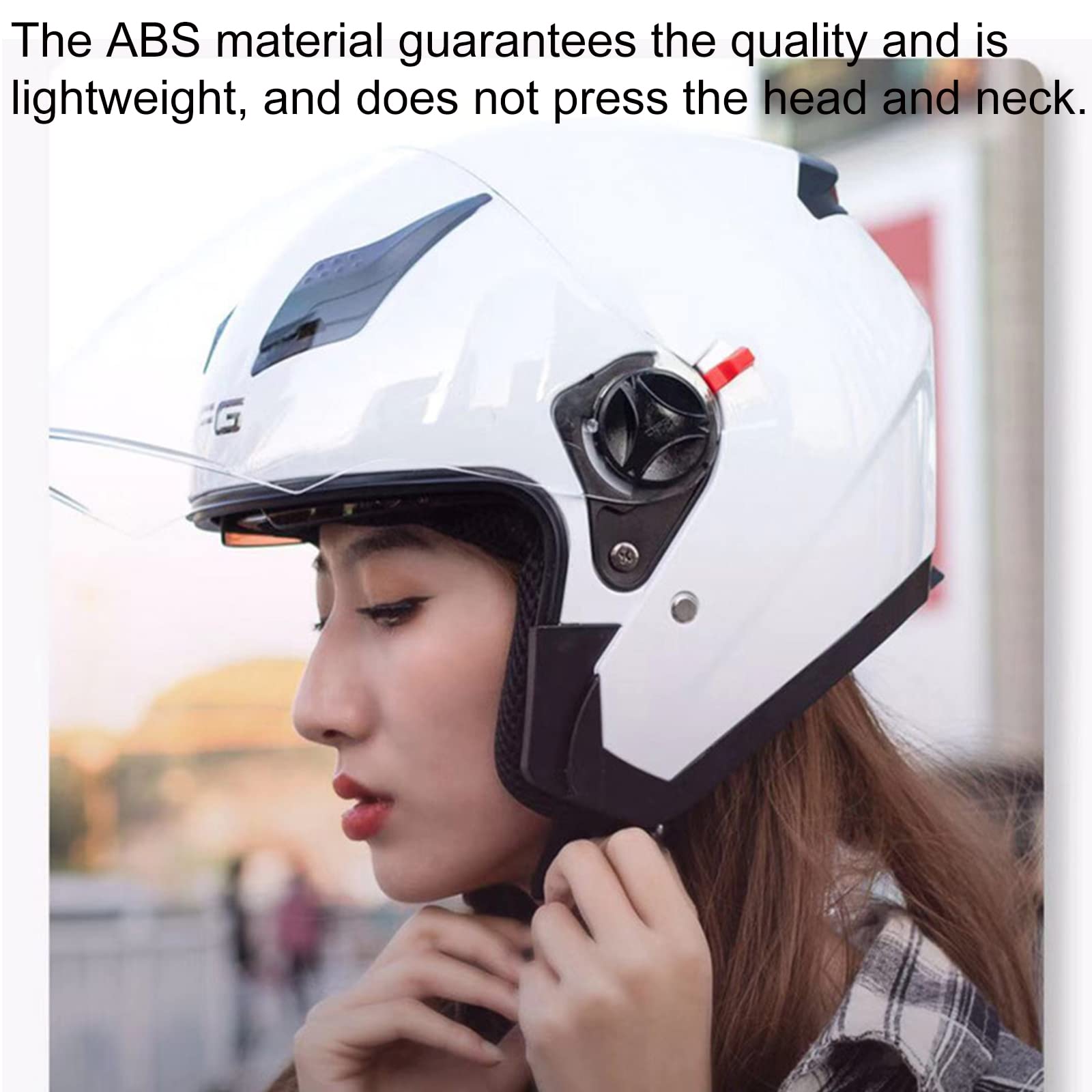 Casque Jet Moto Vintage - Demi-casque Ouvert ECE/DOT Homologué, Double Visière, Pour Homme Et Femme - 5