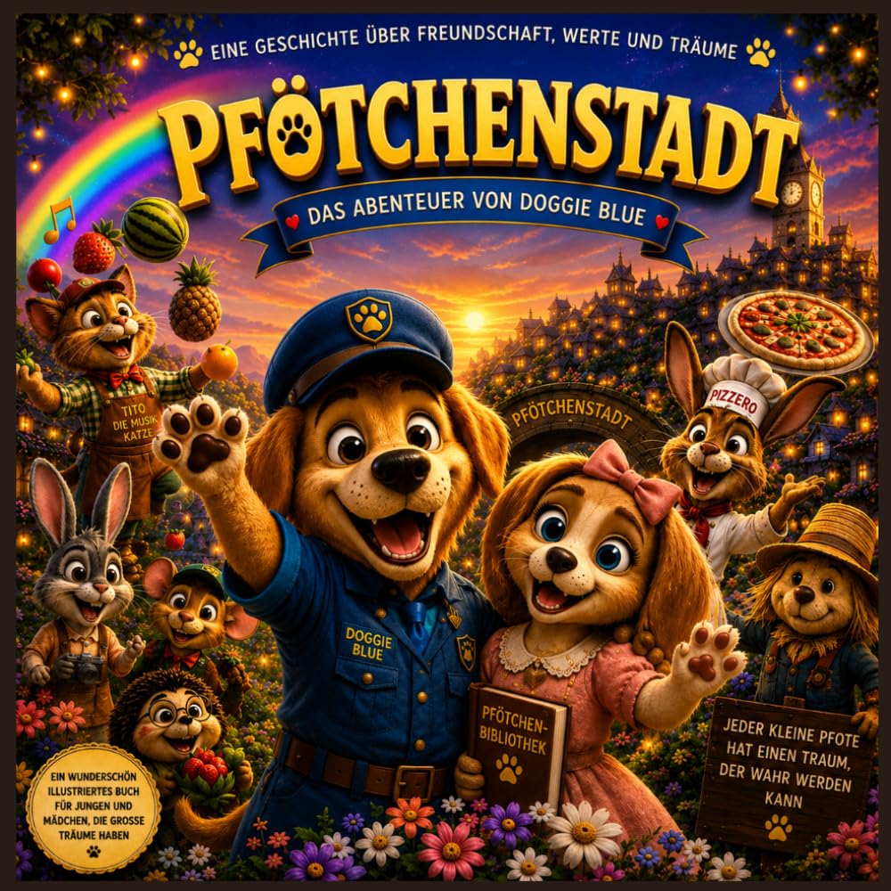 Pfötchenstadt: Das Abenteuer von Doggie Blue (Sierra Kids: Spielerisch Lernen – Bücher und Aktivitäten für Kinder)