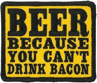 Hot Leathers Beer Bacon Patch PPL9831-3 Width x 3 Height Inches