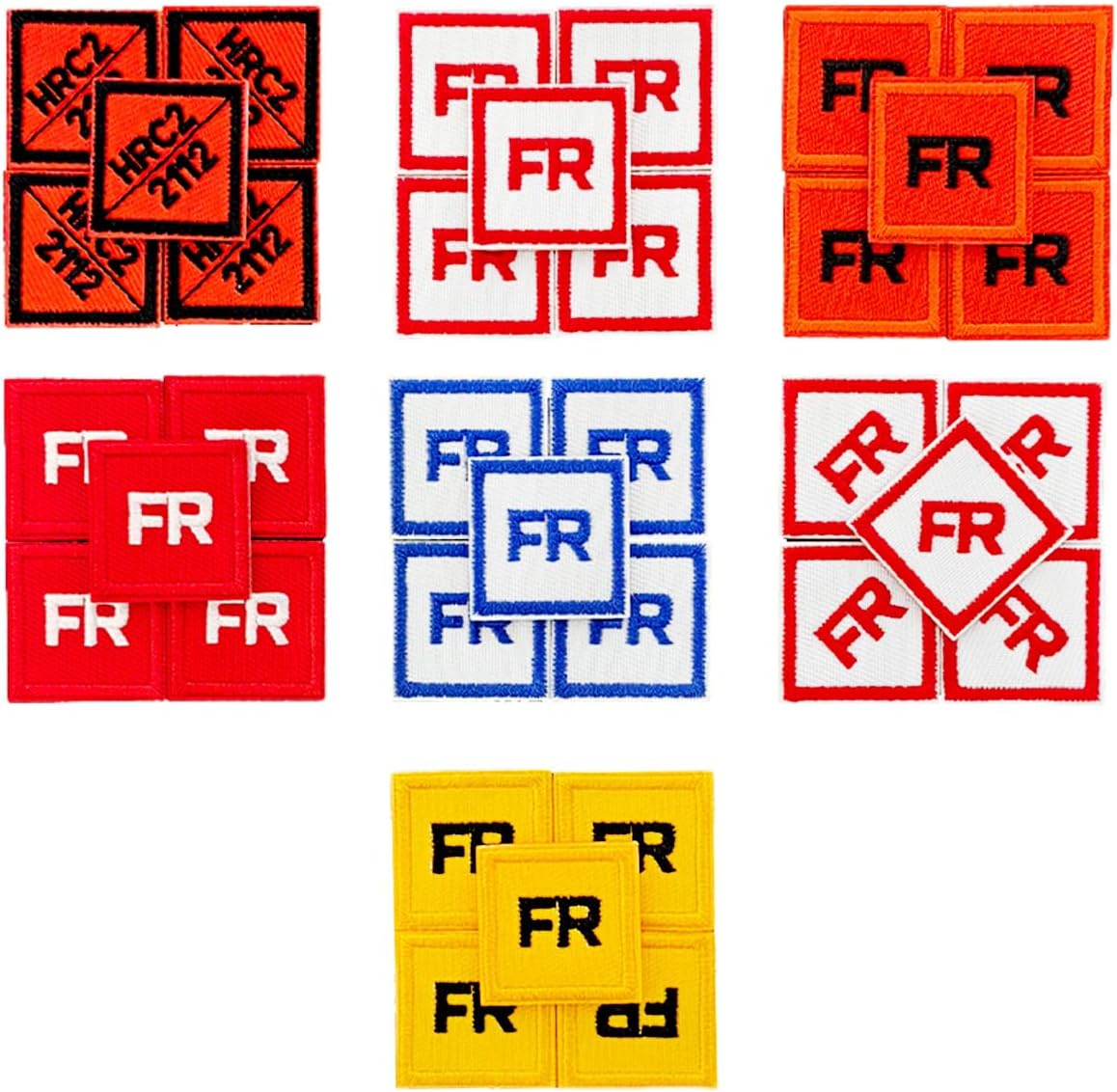 SYLVASS 35 Pieces FR Iron-On Embroidered Patches for Clothing Jeans, Hats, Jackets & Bags - Mixed Colors