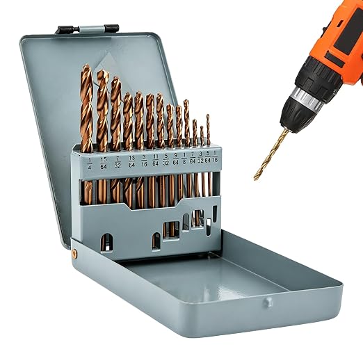 13 Pcs Cobalt Drill Bit Set, High-Speed Steel Drill Bit