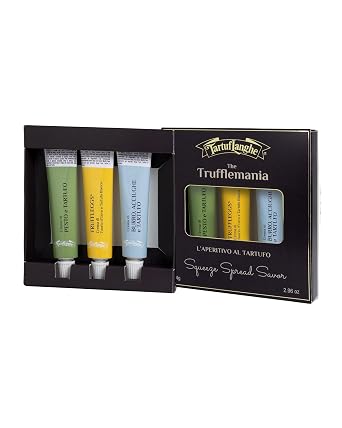 TartufLanghe Truffle Spread Trio Gift Set - Egg, Pesto, and Anchovy Butter, Italian Food Seasoning Sampler, Creamy and Spreadable for Sandwiches, Bruschetta, Eggs, Steak - 3 Pack