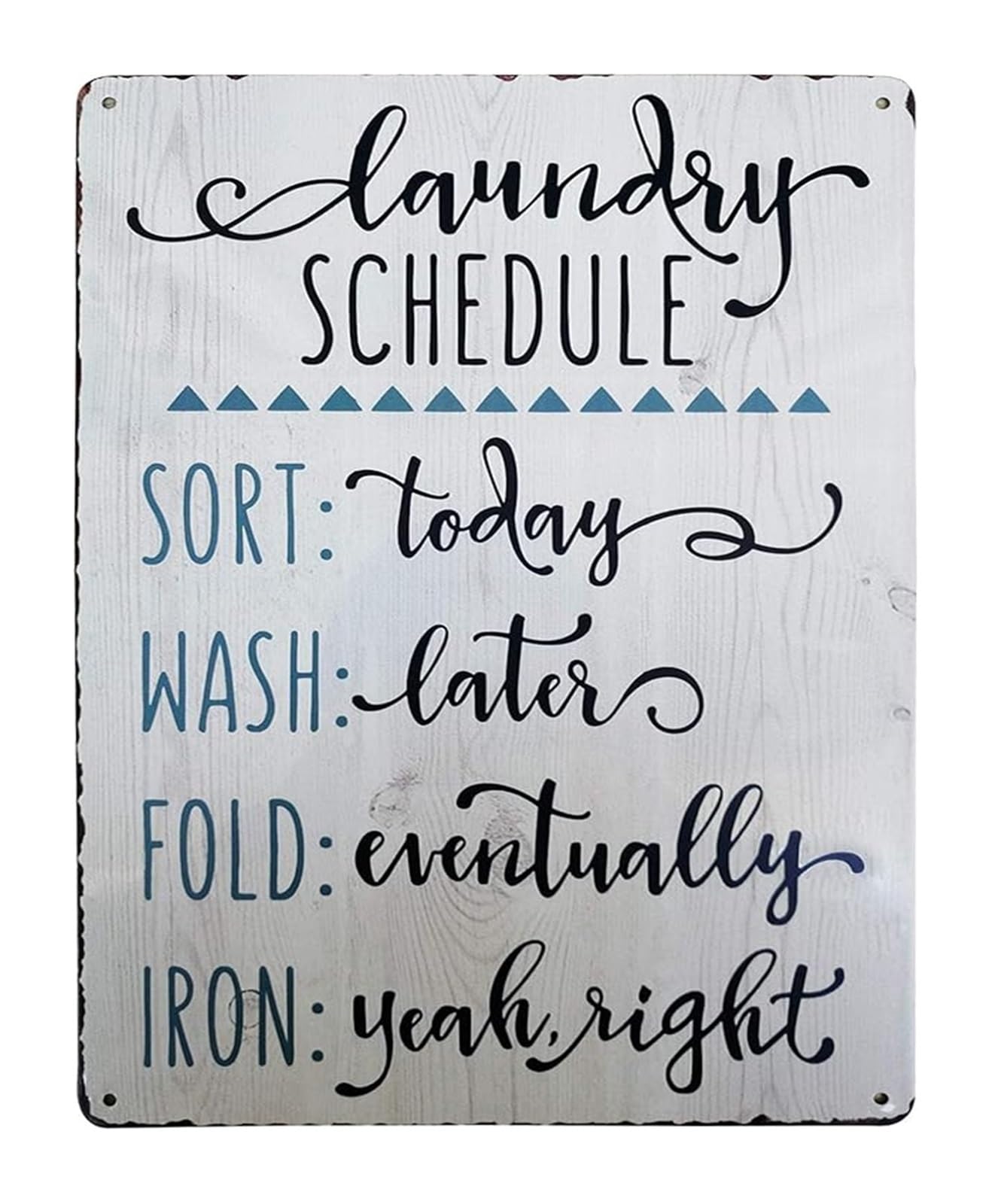 IDGTTLDF Farmhouse Style Laundry Room Metal Sign Retro Vintage Decor Tin Plaque for Home Basement (8 X 12 in)