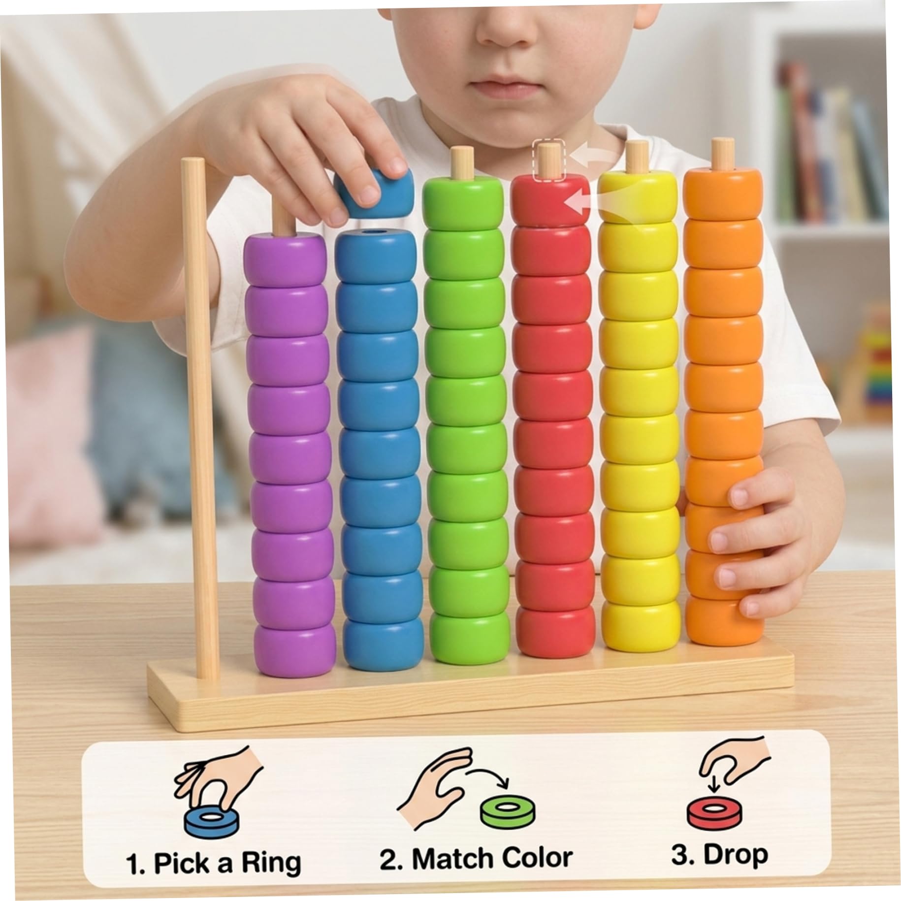 Gioco di impilamento di Colori - Gioco Puzzle di impilamento di abbinamenti di Colori dal Ritmo frenetico