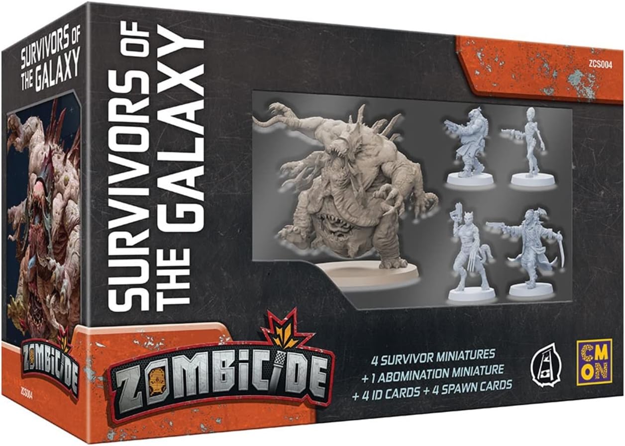 Zombicide Invader Survivors of the Galaxy BOX SET - Unite Alien Races to Face the Xenos Threat! Cooperative Strategy Game with Tabletop Miniatures, Ages 14+, 1-6 Players, 1 Hour Playtime, Made by CMON