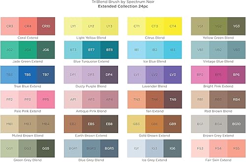 Miniatura 2 de Crafter's Companion SN-Triblend Brush Extended Collection - Juego de 24 piezas, multicolor