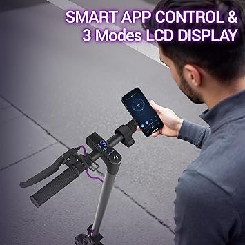 Aovowheel Electric Scooter for Adults, Folding E Scooter with 350W/500W Motor 16/24 Mph Top Speed, Max 19-23 Miles Long Range, 8.5''/10''/14''Tires Commuting Scooters with Dual Brakes System, APP