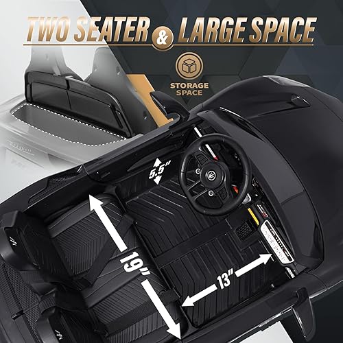 Miniatura 3 de Blitzshark Maserati MC20 4WD - Vehículo eléctrico para niños de 12 V, 2 plazas, con licencia Maserati MC20 4WD, auto de batería grande de 10 AH, con