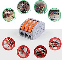 Vista 14 de Delgada Kit de tuercas de conector de cable de palanca, 188 piezas, terminales reutilizables de 2/3/4/5 puertos para cables sólidos y flexibles