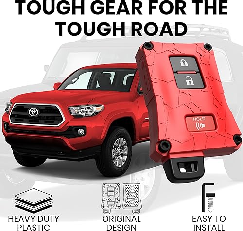 Vista 60 de Carcasa para llavero de automóvil, accesorio solo compatible con control remoto de vehículo sin llave, hecha en los Estados Unidos