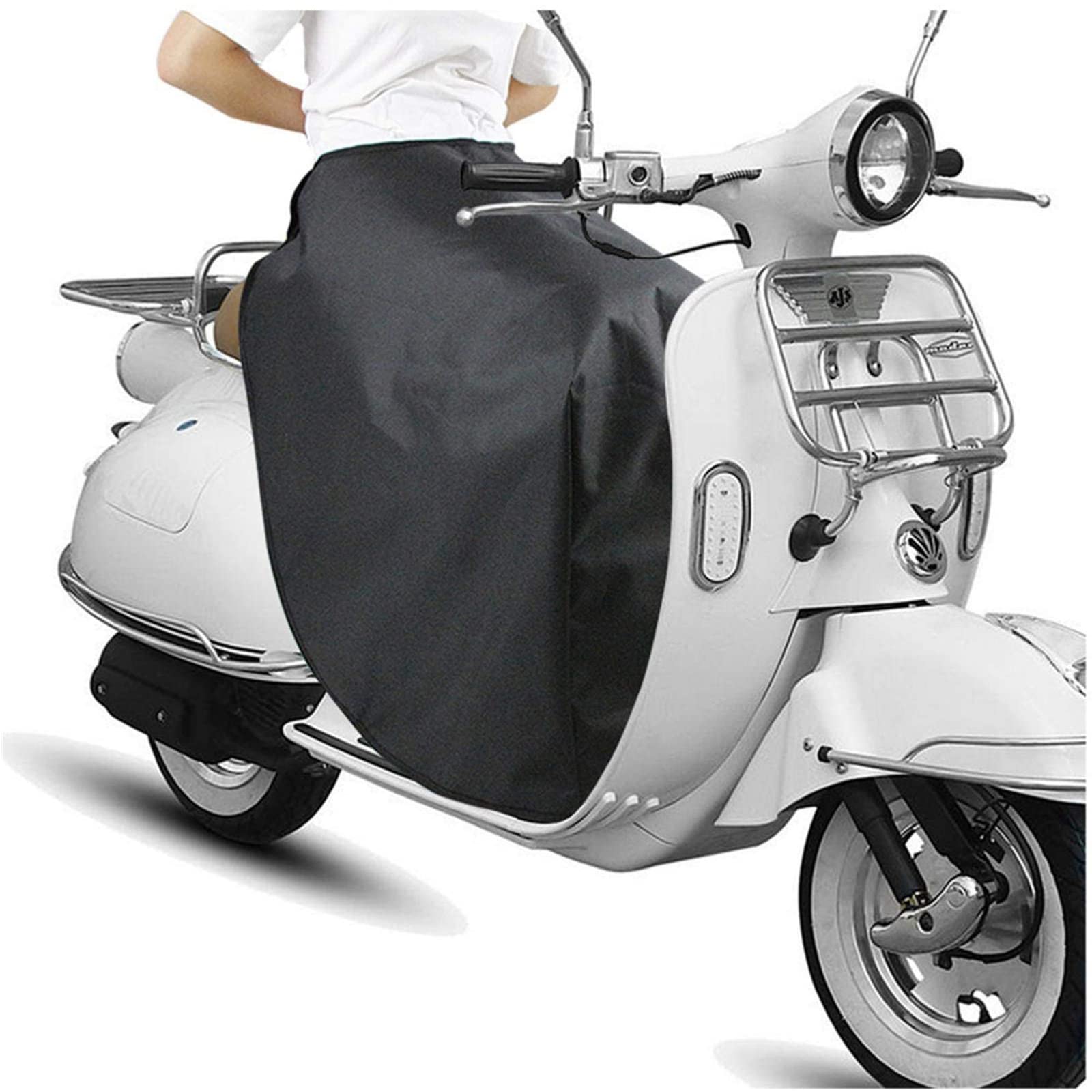 Pare-Brise de Moto, Tablier de Pare-Brise de véhicule électrique Froid et Chaud, Couvre-Jambes Coupe-Vent d'hiver et Velours imperméable