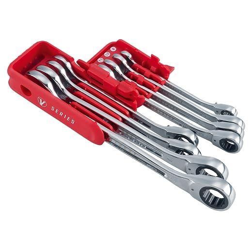 CRAFTSMAN V-SERIES Combination Ratchet Wrench Set, SAE, 8 Piece (CMMT87350V)