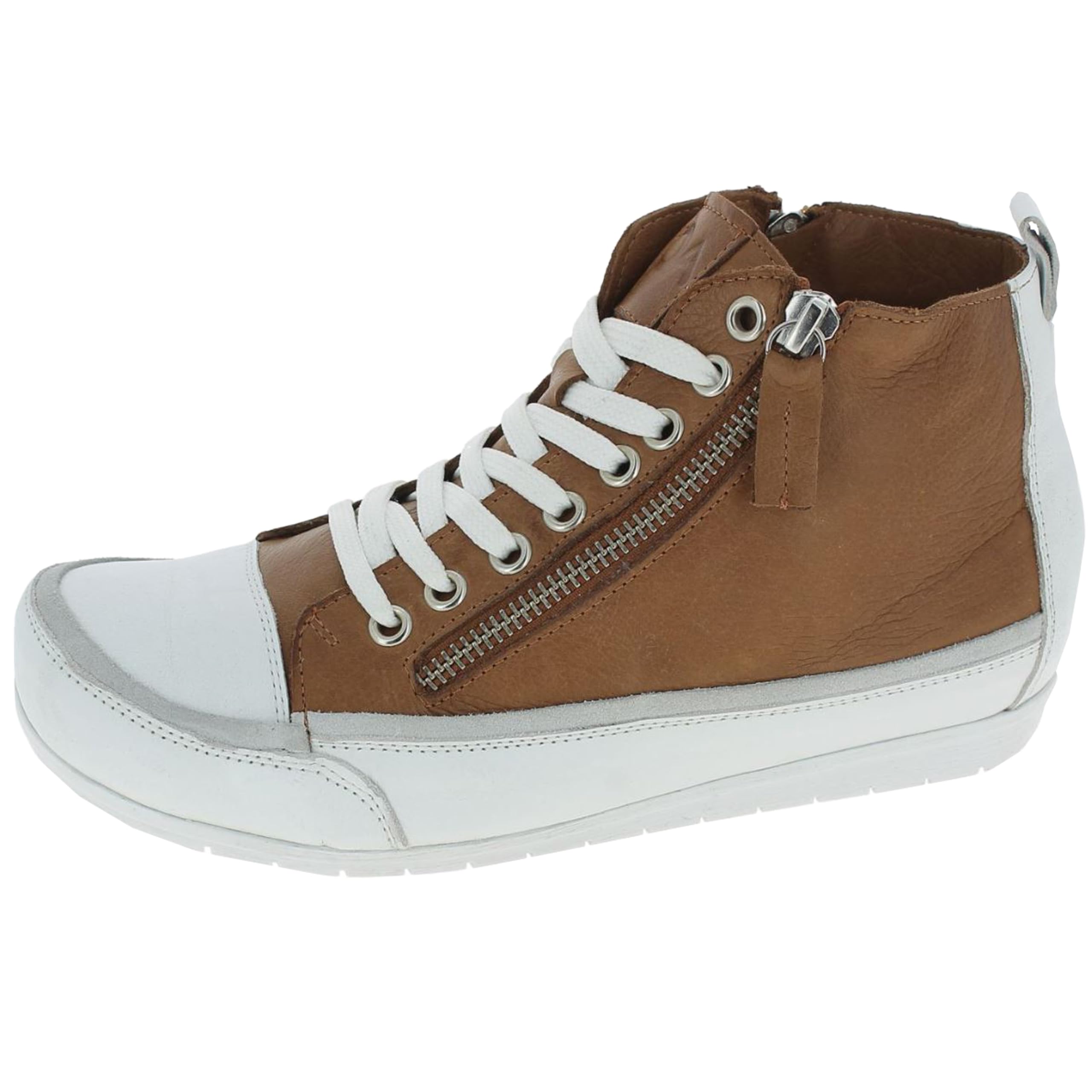 Andrea Conti Damen Sneaker, Sneaker, Braun/weiß,