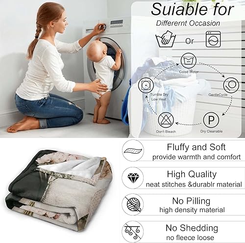 Miniatura 4 de Manta personalizada con fotos, texto, manta personalizada de collage de fotos, manta de franela personalizada, ropa de cama de cumpleaños, Navidad,