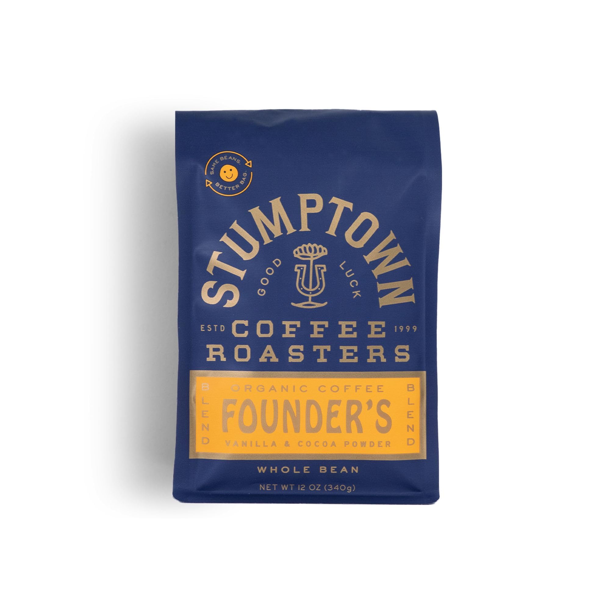 Stumptown Coffee Roasters, Founder's Blend - Organic Whole Bean Coffee - 12 Ounce Bag, Flavor Notes of Vanilla and Cocoa Powder