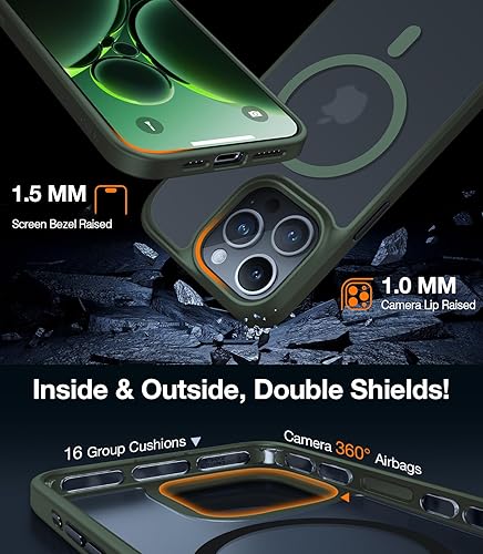 Miniatura 6 de TORRAS Funda magnética diseñada para iPhone 15, iPhone 14, transparente, compatible con MagSafe, nunca se pone amarilla, prueba de caídas de grado