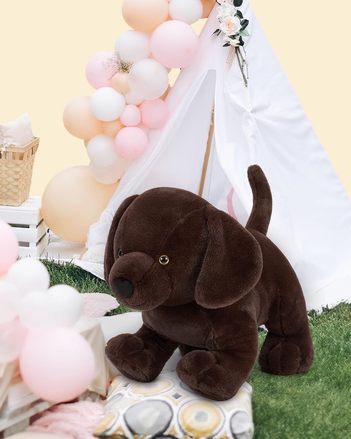 MaoGoLan Giant Chocolate Lab - Peluche da 61 cm